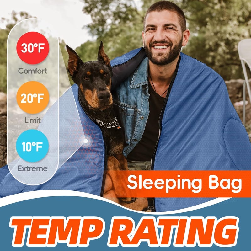 Mereza 0 Degree Winter Sleeping Bag for Adults Kids with Pillow, Cold Weather Sleeping Bag for 4 Season Camping Hiking Backpacking Sleeping Bags for Big and Tall - Image 4